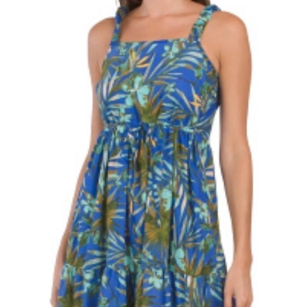 BOG Band of Gypsies NWT Tropical Tiered Maxi Summer Sun Dress M MSRP $70